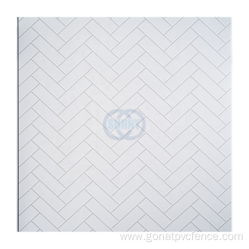 White Tile Effect Waterproof PVC Wall Shower Panel